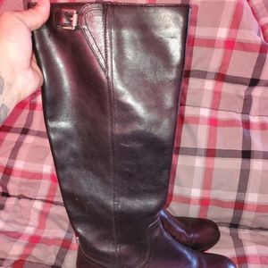 Black  Coach leather tall boots